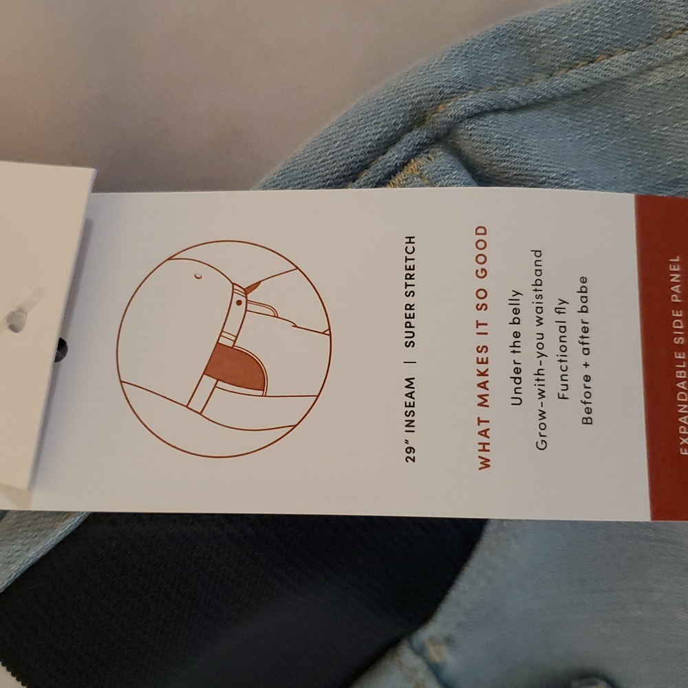 NWT  Isabel Skinny Leg Cuffed Maternity Pants - Picture 7 of 7